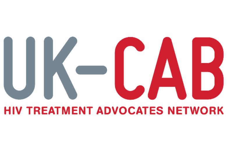 Logo of UK-CAB with the subtitle "HIV treatment advocates network"